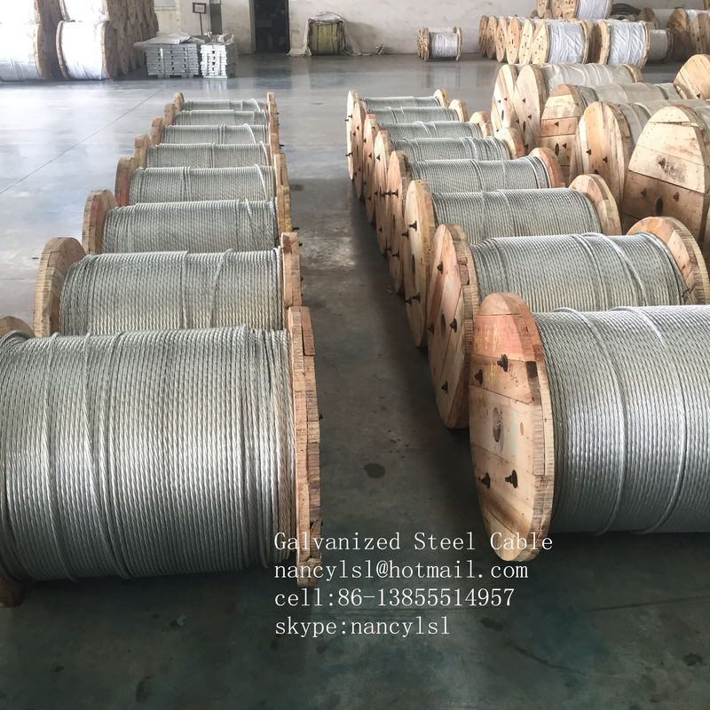 Hot Dipped 1 2 Inch Galvanized Steel Rope For Guy Wire With Left Hand Lay Direction
